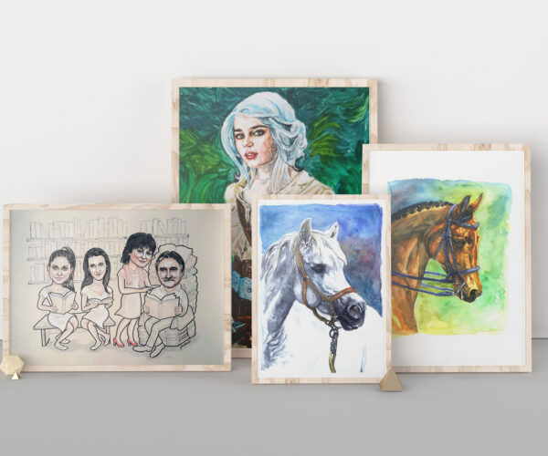 Akvarelové kresby a ilustrácie